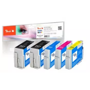 Peach PI200-631 rašalo kasetė 5 vnt. Juoda, žydra, purpurinė, geltona