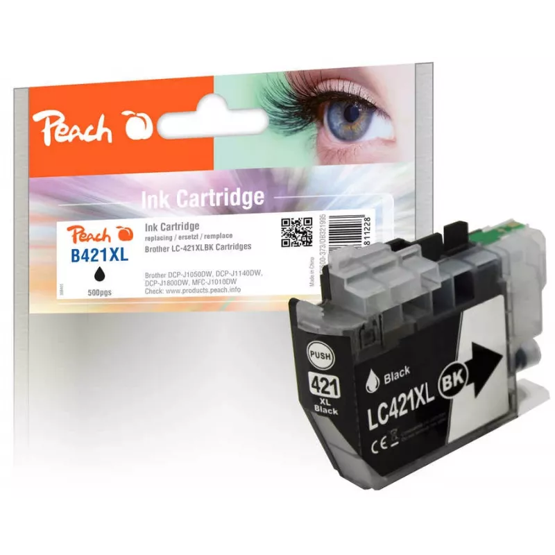 Peach PI500-373 rašalo kasetė 1 vnt. suderinama Didelės (XL) išeigos juoda