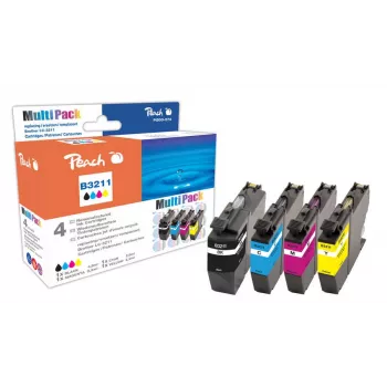 Peach PI500-273 rašalo kasetė 4 vnt. Suderinama juoda, žydra, purpurinė, geltona