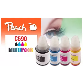 Peach PI100-440 rašalo kasetė 4 vnt. suderinama juoda, žydra, purpurinė, geltona