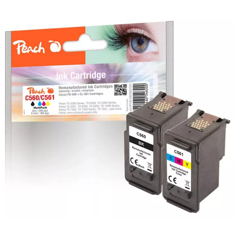 Peach 321029 rašalo kasetė 2 vnt. Suderinama Standartinė talpa Juoda, Žydra, Purpurinė, Geltona