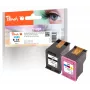 Peach PI300-948 rašalo kasetė 2 vnt. suderinama juoda, purpurinė, geltona, žydra
