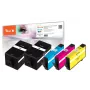 Peach PI300-978 rašalo kasetė 5 vnt. Suderinama juoda, žydra, purpurinė, geltona