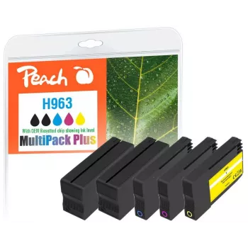 Peach 6ZC70AE rašalo kasetė 5 vnt. Suderinama juoda, žalsvai mėlyna, purpurinė, geltona
