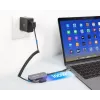Manhattan USB-C Dock/Hub, Ports (x3): HDMI, USB-A and USB-C, su Power Delivery (PD) 100W- requires external USB-C charger (not included). USB powered (no external power supply required) when PD is not in use, Aluminium