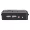 Manhattan KVM Switch Compact 4-Port, 4x USB-A, Cables included, Audio Support, Control 4x computers from one pc/pelė/screen, Juoda, Lifetime Warranty, Boxed