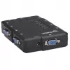 Manhattan KVM Switch Compact 4-Port, 4x USB-A, Cables included, Audio Support, Control 4x computers from one pc/pelė/screen, Juoda, Lifetime Warranty, Boxed