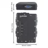 Manhattan KVM Switch Compact 4-Port, 4x USB-A, Cables included, Audio Support, Control 4x computers from one pc/pelė/screen, Juoda, Lifetime Warranty, Boxed