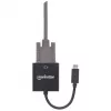 Manhattan USB-C į VGA keitiklio laidas, 1080p@60Hz, juodas, 8cm, kištukas į lizdą, garantija visam laikui, atitinka CDP2HD