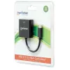 Manhattan USB-C į VGA keitiklio laidas, 1080p@60Hz, juodas, 8cm, kištukas į lizdą, garantija visam laikui, atitinka CDP2HD
