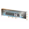Manhattan One Single USB-A Nano Receiver for Both, Full-Size Wireless klaviatūra, Ambidextrous Optical pelė su Three Buttons and Scroll Wheel, 1200 dpi, Sidabrinė/Juoda