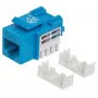 Intellinet Keystone Jack, Cat6, UTP, įspraudžiamasis, mėlynas, plokščias, mėlyna, RJ-45, moteriška, 22/26, Cat6