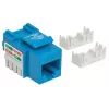 Intellinet Keystone Jack, Cat6, UTP, įspraudžiamasis, mėlynas, plokščias, mėlyna, RJ-45, moteriška, 22/26, Cat6