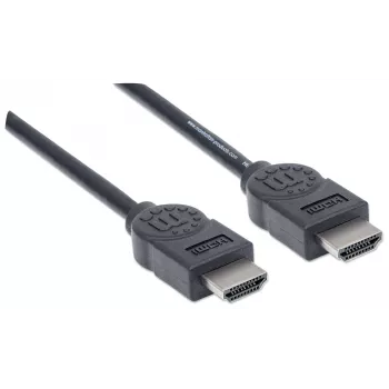Manhattan HDMI 4K@30Hz laidas, 1,8 m, tinka VISIEMS 1080p/HD ir daugumai 4K naudojimo atvejų (patikrinkite savo sistemos 4K specifikaciją, kad būtumėte tikri), kištukas-kištukas, juodas, Ultra HD 4k x 2k, garantija visam eksploatavimo laikui, didelės spartos, ekvivalentas HDMM6