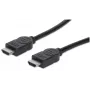 Manhattan HDMI 4K@30Hz laidas su Ethernet, 1 m, tinka VISIEMS 1080p/HD ir daugumai 4K panaudojimo atvejų (patikrinkite savo sistemos 4K specifikaciją, kad būtumėte tikri), kištukas-kištukas, juodas, Ultra HD 4k x 2k, garantija visam laikui, didelės spartos, atitinka HDMM1MHS