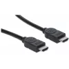 Manhattan HDMI 4K@30Hz laidas su Ethernet, 1 m, tinka VISIEMS 1080p/HD ir daugumai 4K panaudojimo atvejų (patikrinkite savo sistemos 4K specifikaciją, kad būtumėte tikri), kištukas-kištukas, juodas, Ultra HD 4k x 2k, garantija visam laikui, didelės spartos, atitinka HDMM1MHS