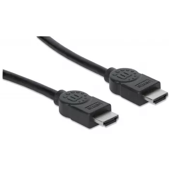 Manhattan HDMI 4K@30Hz laidas su Ethernet, 1 m, tinka VISIEMS 1080p/HD ir daugumai 4K panaudojimo atvejų (patikrinkite savo sistemos 4K specifikaciją, kad būtumėte tikri), kištukas-kištukas, juodas, Ultra HD 4k x 2k, garantija visam laikui, didelės spartos, atitinka HDMM1MHS