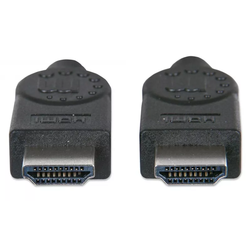 Manhattan HDMI 4K@30Hz laidas su Ethernet, 1 m, tinka VISIEMS 1080p/HD ir daugumai 4K panaudojimo atvejų (patikrinkite savo sistemos 4K specifikaciją, kad būtumėte tikri), kištukas-kištukas, juodas, Ultra HD 4k x 2k, garantija visam laikui, didelės spartos, atitinka HDMM1MHS