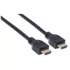 Manhattan HDMI 4K@60Hz laidas su eternetu – CL3 klasės, 5 m, tinkamas naudoti sienose, VISIEMS 4K ir 1080p/HD poreikiams – atsinaujinkite dabar arba turėkite paruoštą, kai prireiks, kištukas–kištukas, juodas, Ultra HD 4K x 2K, garantija visam naudojimo laikui, priemokos didelės spartos