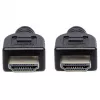 Manhattan HDMI 4K@60Hz laidas su eternetu – CL3 klasės, 5 m, tinkamas naudoti sienose, VISIEMS 4K ir 1080p/HD poreikiams – atsinaujinkite dabar arba turėkite paruoštą, kai prireiks, kištukas–kištukas, juodas, Ultra HD 4K x 2K, garantija visam naudojimo laikui, priemokos didelės spartos