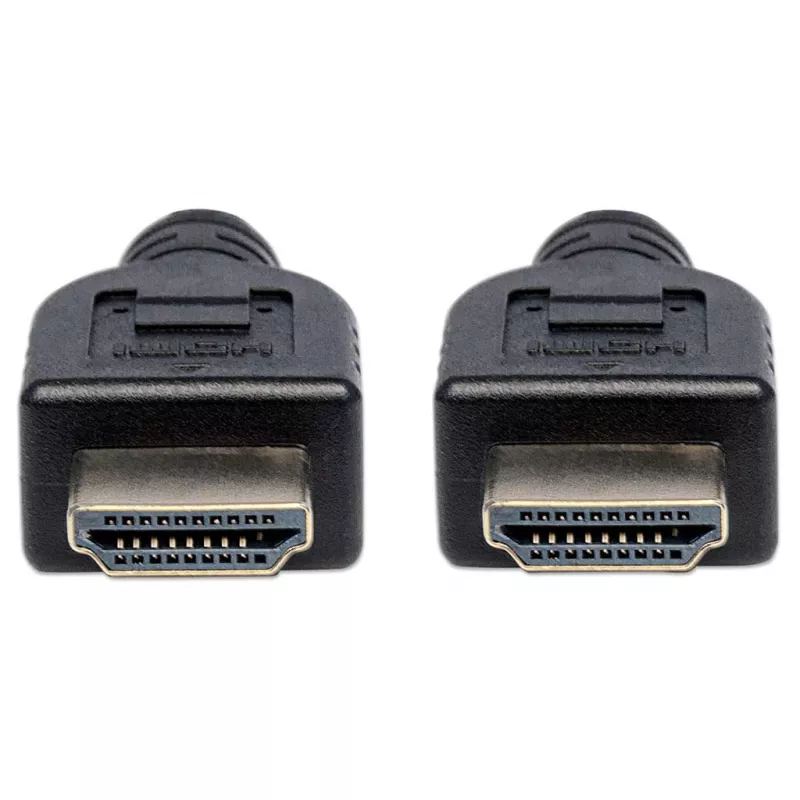 Manhattan HDMI 4K@60Hz laidas su eternetu – CL3 klasės, 5 m, tinkamas naudoti sienose, VISIEMS 4K ir 1080p/HD poreikiams – atsinaujinkite dabar arba turėkite paruoštą, kai prireiks, kištukas–kištukas, juodas, Ultra HD 4K x 2K, garantija visam naudojimo laikui, priemokos didelės spartos