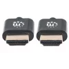 “Manhattan” HDMI laidas su Ethernet palaikymu (itin plonas), 4K@60Hz (Premium High Speed), 1 m (3 pėd.), kištukas-kištukas, juodas, Ultra HD 4k x 2k, pilnai ekranuotas, paauksuoti kontaktai, garantija visam naudojimo laikui