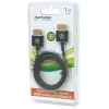 “Manhattan” HDMI laidas su Ethernet palaikymu (itin plonas), 4K@60Hz (Premium High Speed), 1 m (3 pėd.), kištukas-kištukas, juodas, Ultra HD 4k x 2k, pilnai ekranuotas, paauksuoti kontaktai, garantija visam naudojimo laikui