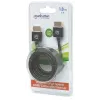 Manhattan HDMI kabelis su eternetu (ultra plonas), 4K@60Hz (Premium High Speed), 1,8 m, kištukas–kištukas, juodas, Ultra HD 4k x 2k, pilnai ekranuotas, paauksuoti kontaktai, garantija visam laikui