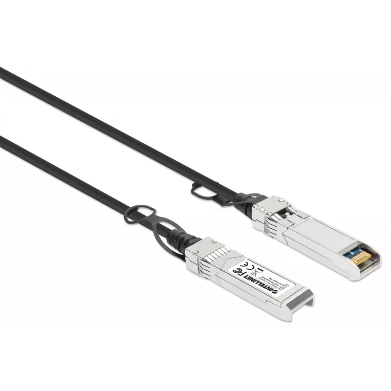 „Intellinet“ 1 m 10G SFP+ pasyvus tiesioginio prijungimo varinis „Twinax“ kabelis 30AWG, suderinamas su HP J9281B