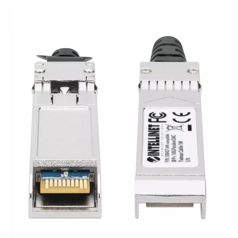 „Intellinet“ 1 m 10G SFP+ pasyvus tiesioginio prijungimo varinis „Twinax“ kabelis 30AWG, suderinamas su HP J9281B