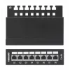 Intellinet pataisų skydelis, Cat6a, FTP, 8 prievadų, stalinis, ekranuotas, 90° viršutinio įvado sujungimo blokai, juodas