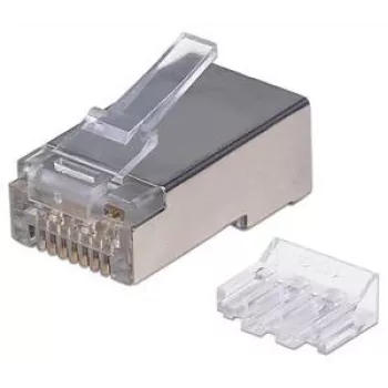 Intellinet RJ45 moduliniai kištukai Pro Line, Cat6A, STP, 3 dantukų, kietiems ir vytiems laidams, 50 µ auksu dengti kontaktai, 70 vnt. pakuotė