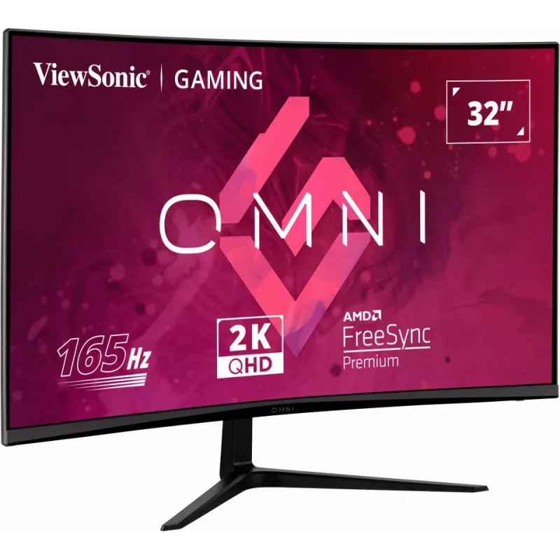 Viewsonic VX Series VX3218C-2K kompiuterio monitorius 81,3 cm (32 colių) 2560 x 1440 pikselių Quad HD LED juodas