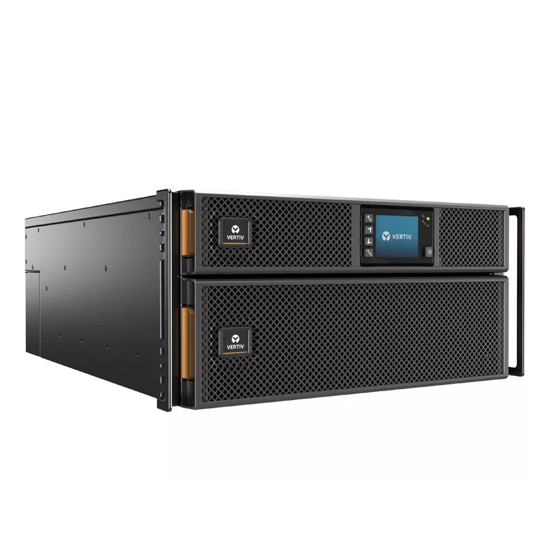 Vertiv Liebert GXT5 dvigubo keitimo UPS – 8000 VA / 8000 W | 230 V | su montavimo į stovą rinkiniu ir „Intellislot RDU101“ ryšio kortele | GXT5-8000IRT5UXLN