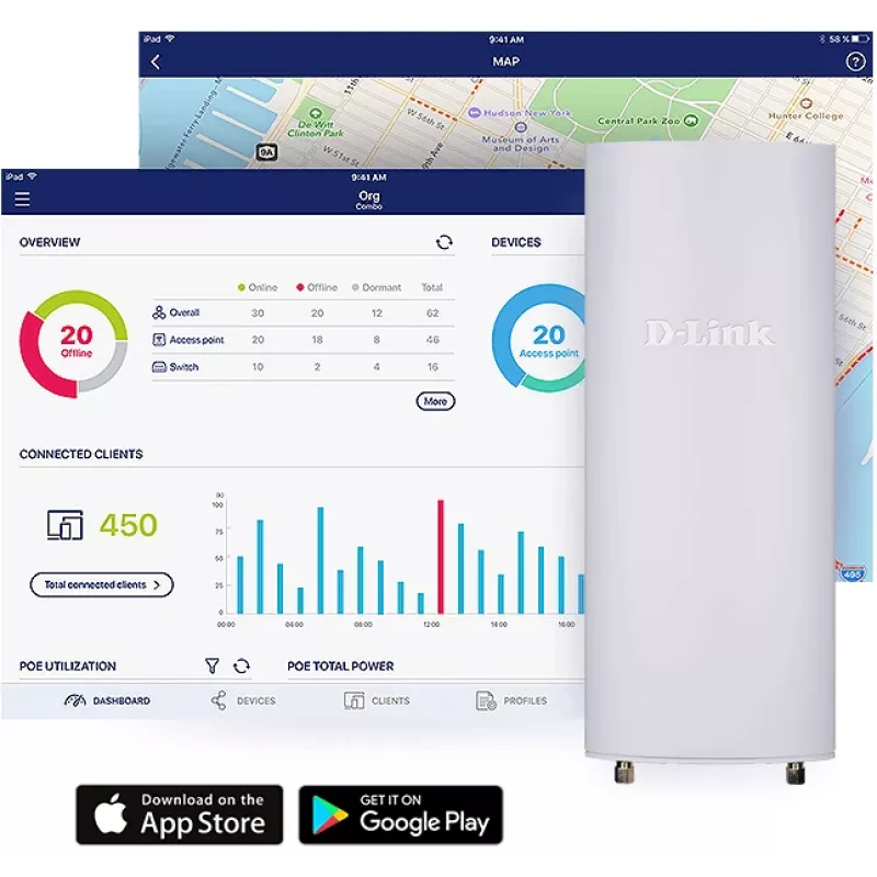 D-Link Wireless AC1300 Wave 2 Outdoor Cloud Managed Access Point