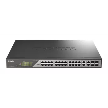 D-Link DSS-200G-28MPP tinklo komutatorius Valdomas L2 Gigabit Ethernet (10/100/1000) Maitinimas per Ethernet (PoE) 1U Pilka