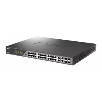 D-Link DSS-200G-28MPP tinklo komutatorius Valdomas L2 Gigabit Ethernet (10/100/1000) Maitinimas per Ethernet (PoE) 1U Pilka