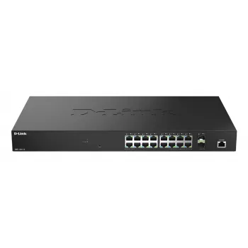 D-Link 18 prievadų 2.5G kelių gigabitų išmanus valdomas komutatorius su 2 x 10G SFP+ prievadais