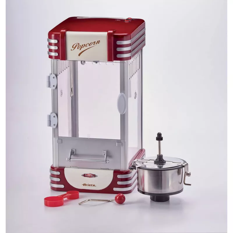 Ariete 2953 Popcorn Popper XL, bendra talpa 2,4 l, dubens talpa 700 g, 310 W, raudona / balta, 290 x 340 x 520 mm