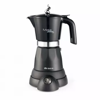 Ariete 1368 Moka Aroma, elektrinis mokos puodas, 4/6 puodeliai, 480 W, automatinis išsijungimas, palaiko 30 laipsnių temperatūrą, juodas