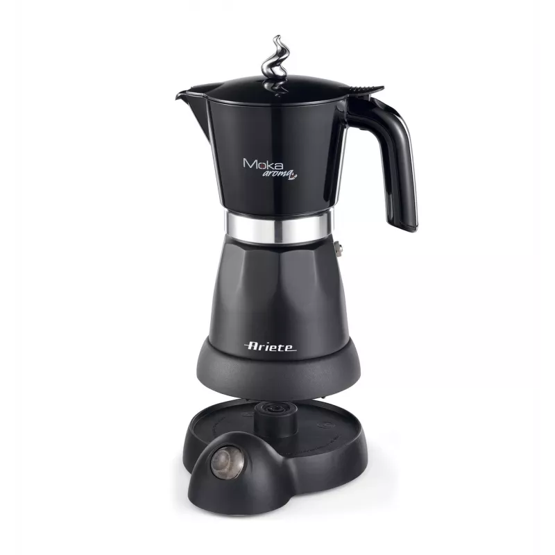 Ariete 1368 Moka Aroma, elektrinis mokos puodas, 4/6 puodeliai, 480 W, automatinis išsijungimas, palaiko 30 laipsnių temperatūrą, juodas