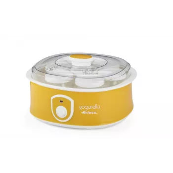 Ariete 617 Yogurella - elektrinis jogurto gaminimo aparatas - 7 stikliniai indeliai - 1,3 kg naminio jogurto - 20 W - balta ir geltona