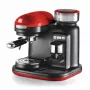 Ariete 1318 Moderna espreso aparatas su integruota kavamale, kavos pupelėms ir maltai kavai, pieno putoklis kapučino ruošimui, 1 ir 2 puodelių filtras, 1080 W, 800 ml, raudonas