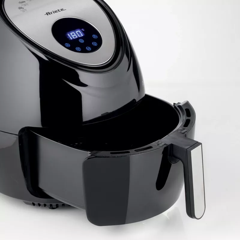 Ariete 4618 Airy Fryer XXL - karšto oro gruzdintuvė - Iškepkite 2,5 kg bulvyčių fri - 7 litrai - Kepimas be aliejaus ir riebalų - 1800 W - Juoda