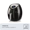 Ariete 4618 Airy Fryer XXL - karšto oro gruzdintuvė - Iškepkite 2,5 kg bulvyčių fri - 7 litrai - Kepimas be aliejaus ir riebalų - 1800 W - Juoda