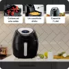 Ariete 4618 Airy Fryer XXL - karšto oro gruzdintuvė - Iškepkite 2,5 kg bulvyčių fri - 7 litrai - Kepimas be aliejaus ir riebalų - 1800 W - Juoda