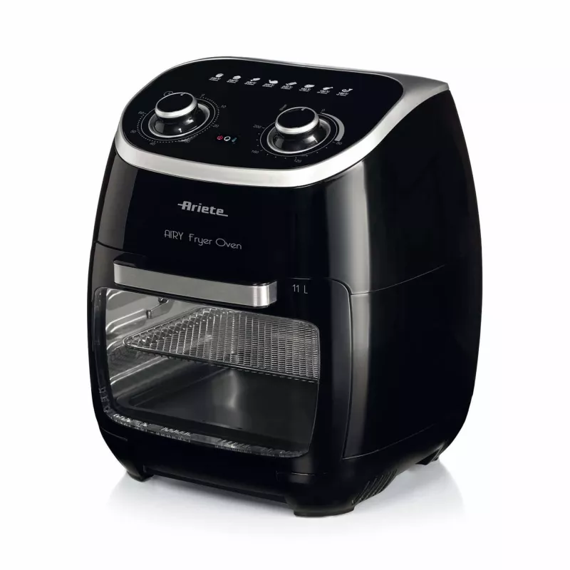 Ariete 4619 Airy Fryer Oven - karšto oro gruzdintuvė ir elektrinė orkaitė su iešmu - besisukantis krepšys - džiovintuvas - 2000 W - 11 l - plieninė