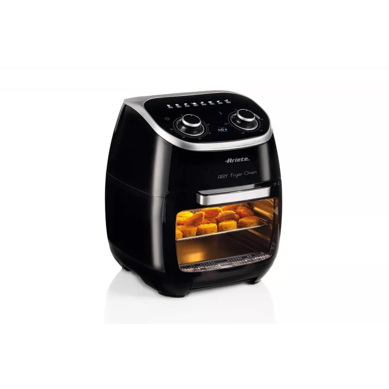 Ariete 4619 Airy Fryer Oven - karšto oro gruzdintuvė ir elektrinė orkaitė su iešmu - besisukantis krepšys - džiovintuvas - 2000 W - 11 l - plieninė