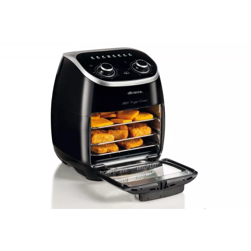 Ariete 4619 Airy Fryer Oven - karšto oro gruzdintuvė ir elektrinė orkaitė su iešmu - besisukantis krepšys - džiovintuvas - 2000 W - 11 l - plieninė