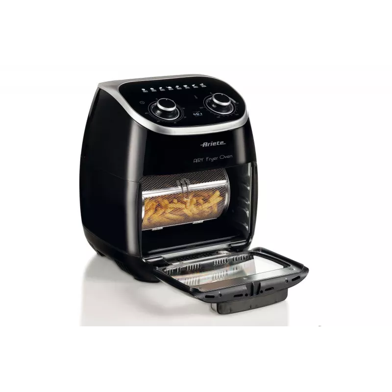 Ariete 4619 Airy Fryer Oven - karšto oro gruzdintuvė ir elektrinė orkaitė su iešmu - besisukantis krepšys - džiovintuvas - 2000 W - 11 l - plieninė